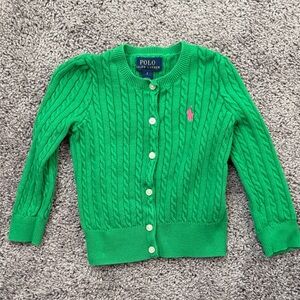 Polo by Ralph Lauren Kids Green Cable Knit Sweater